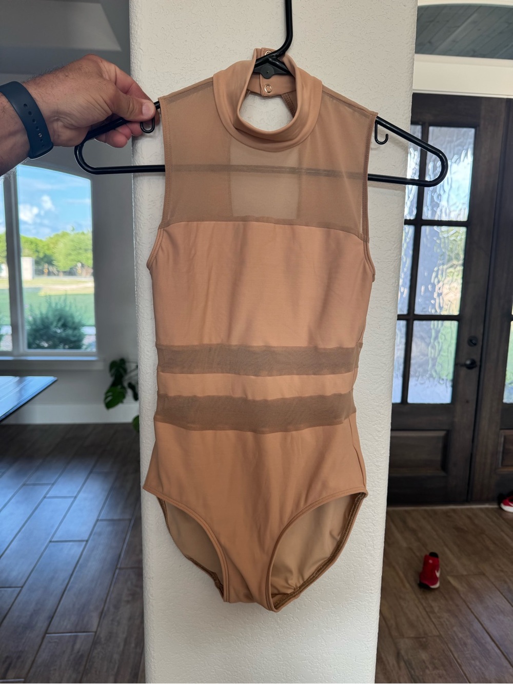 Eleve nude leotard size AS
